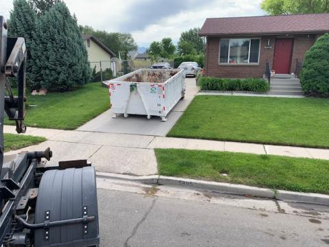 ACUP Container on Inclined Driveway